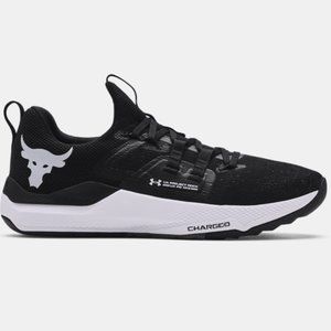 Under Armour Project Rock BSR Charged Mens Training Shoes NEW Black/White